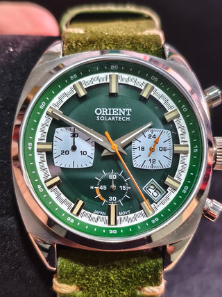 Orient solartech neo vintage cronógrafo