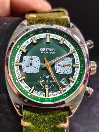 Orient solartech neo vintage cronógrafo