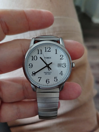 Timex Easy Rider 34 mm aço / couro