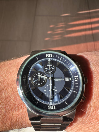 Citizen Cronógrafo AN3370-57E – mostrador azul – WR 100M