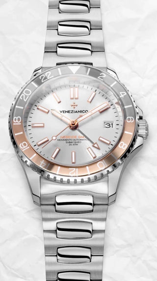 Venezianico Nereide GMT 3521503C - Fundo Pérola - Full Set - Raridade