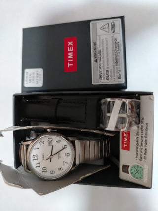 Timex Easy Rider 34 mm aço / couro