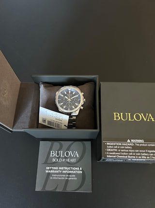 Bulova Men's Marine Star Series B Stainless Steel 6-Hand Chronograph Quartz Watch, 100M (NOVO)