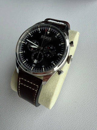 Relógio Hugo Boss Masculino Cronógrafo Couro Marrom