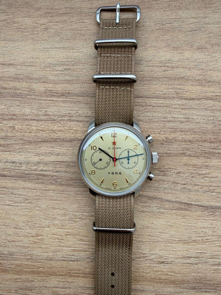 Sea-Gull 1963 42mm Chronograph Mechanical Watches Pilot 21 Zuan Sapphire