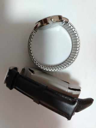 Timex Easy Rider 34 mm aço / couro
