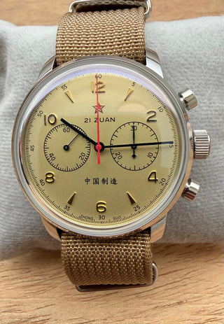 Sea-Gull 1963 42mm Chronograph Mechanical Watches Pilot 21 Zuan Sapphire