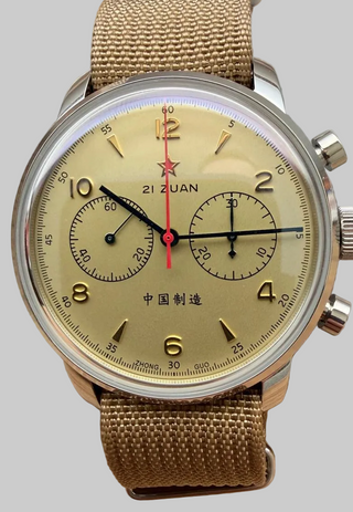 Sea-Gull 1963 42mm Chronograph Mechanical Watches Pilot 21 Zuan Sapphire