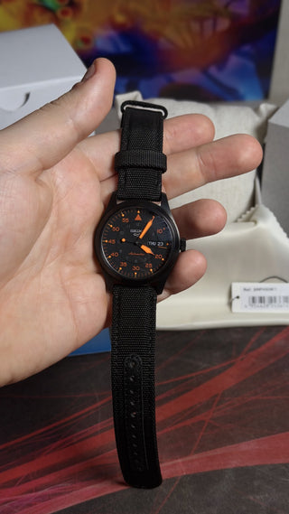 Seiko 5 Sports SRPH33K1 Automático 39mm Preto e Laranja