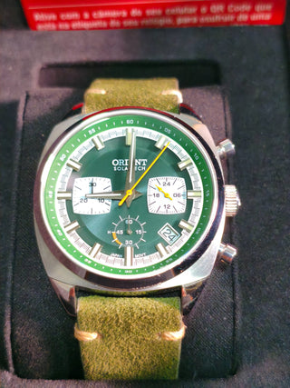 Orient solartech neo vintage cronógrafo